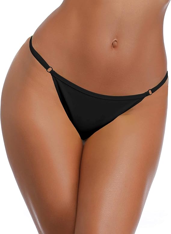 SHEKINI Women's Thong Bottom Brazilian Cheeky Swimsuits Bottoms