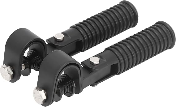 Pair of Motorcycle Foot Pegs, Motorcycle Universal Highway Pegs, Clamp Footrest Mount for 1in Engine Crash Bar Guard (Black), Jopwkuinhz9q7rmd03-11