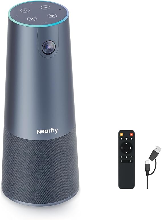 NEARITY C45 2K Video Conference Webcam with Microphone and Speaker | All in One Conference Webcam
