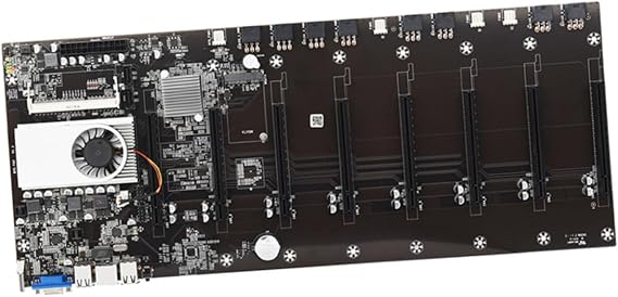 Hemoton Professional Gpu Mining Rig Motherboard Gpu Slots and Integrated CPU Support for and Durability