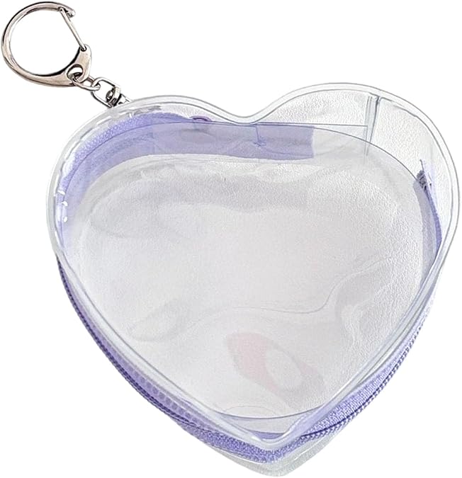 Clear Figure Display Bag with Keychain, Portable Doll Storage Bag Hanging Blinds Box Organizers with Zipper Closure Small Doll Storage Pouches