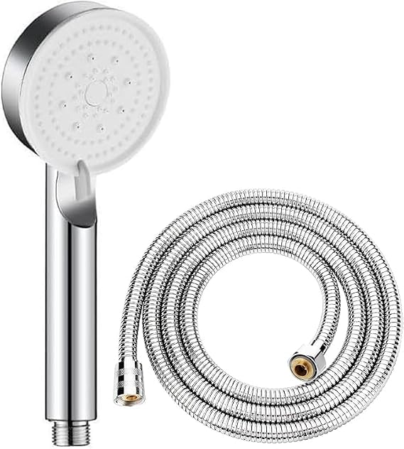 Mayaglory 5 Fonksiyonlu Ayarlanabilir Yüksek Basınçlı Masaj Etkili Duş Seti, Turbo Fan Lite Duş Seti Chrome [Enerji Sınıfı A++]