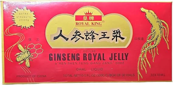 Royal King Deluxe Ginseng Royal Jelly Oral Liquid 60 Vials