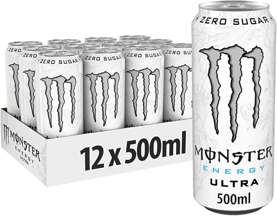 Monster Energy Drink Can - 500ml - Ultra White (12Pack)