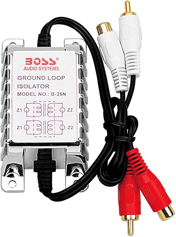 BOSS Audio Systems B25N Car Sound Noise Filter, Ground Loop Isolator