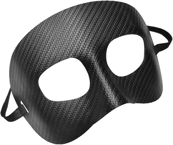 F Fityle Basketball Face Cover Nose Protection Sports Football Black with Elastic Band Durable Masquerade Mask Face Protection Lightweight Facial Cover Black Protector for Sports Carnival