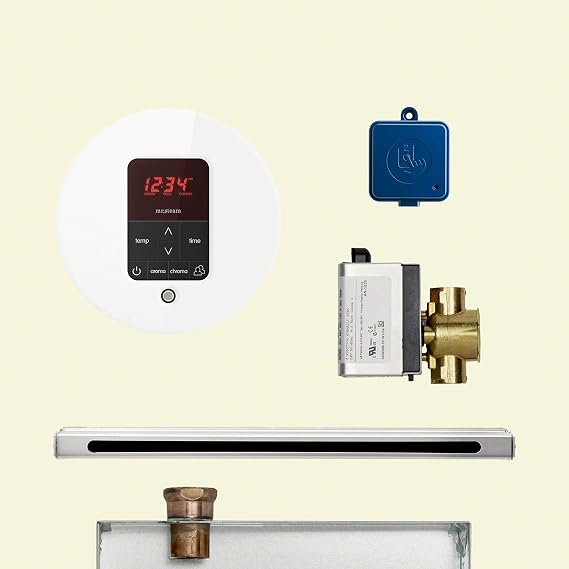 Mr Steam BUTLERL1RWH Butler Linear Package Round, Steam Showers, White