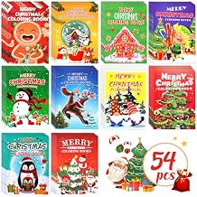 90shine 54Pcs Christmas Coloring Books for Kids: Xmas Goodie Bags Stuffers Stockings Gifts Party Favors Fun Holiday Supplies