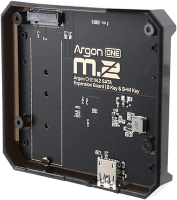 Argon ONE M.2 SATA Expansion Board for Raspberry Pi 4 | Supports B-Keys and BM Keys | Only Compatible with Argon ONE V2 Cases