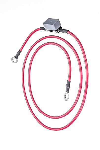 MotorGuide MM309922T 8-Gauge Battery Cable and Terminals 50-Amp Manual Reset Breaker Trolling Motor Surge Protection, Red