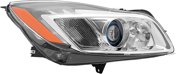 YIYIBYUS Front Headlight Assembly For Buick Regal 2009 2010 2011 2012 HID/Xenon Projector Headlight Right Passenger Side Headlamp Clear Lens Chrome Housing 22934024 (Right)
