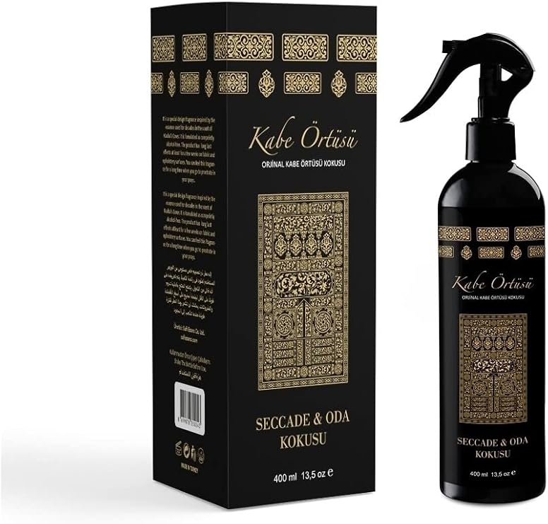 ihvan online, Islamic Holy Places Room Spray, Prayer Rug Fragrance Made With Essential Oils, Prayer Room Air Freshener, Alcohol Free Plant-Derived Room Scent, 13.50 Fl Oz, Islamic Gifts, Kaaba Cover
