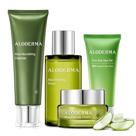 Aloderma Essential Aloe Firming & Rejuvenating Skin Care Set - 4 Piece Set