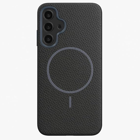 Leather Look 2.5mm Camera Protection Protrusion Protection Compatible with Coverzone Samsung Galaxy A16 Silicone Case Black with Inner Velvet Surface Compatible with Cowboy MagSafe
