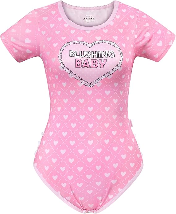 Littleforbig Silky Romper Onesie Pajamas Bodysuit - Blushing Baby Ruffle Butt Onesie