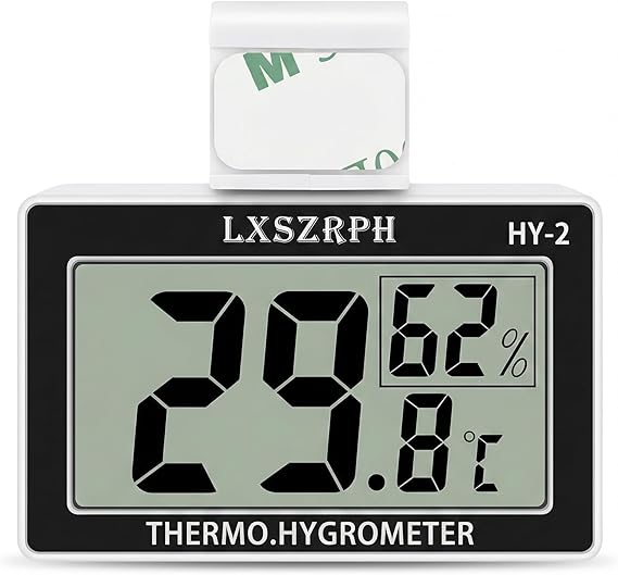 Digital Reptile Thermometer Hygrometer, Temperature Humidity Meter Gauge Reptile Tanks, Terrariums, Vivariums Black LXSZRPH (1pack)