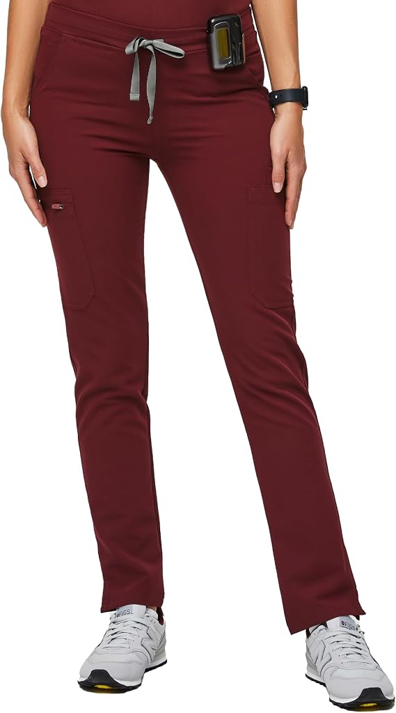 FIGS YOLA Skinny Scrub Pants for Women Slim Fit, Straight Leg, 11 Pockets 4-Way Stretch, Anti-Wrinkle