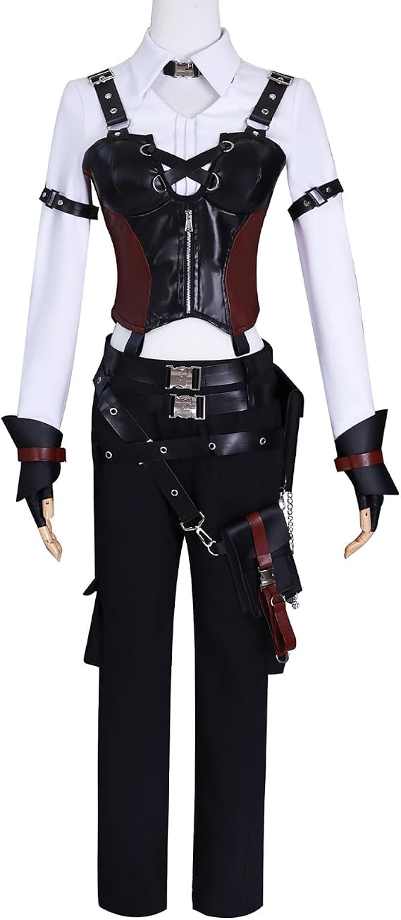 Yejue Miss Heroine Cosplay Costume Women Cool Black Uniform Cosplay Full Set Anime Events Party Show Outfit