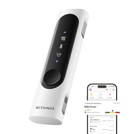 WITHINGS BeamO - Contactless Smart Thermometer, ECG Monitor, Stethoscope