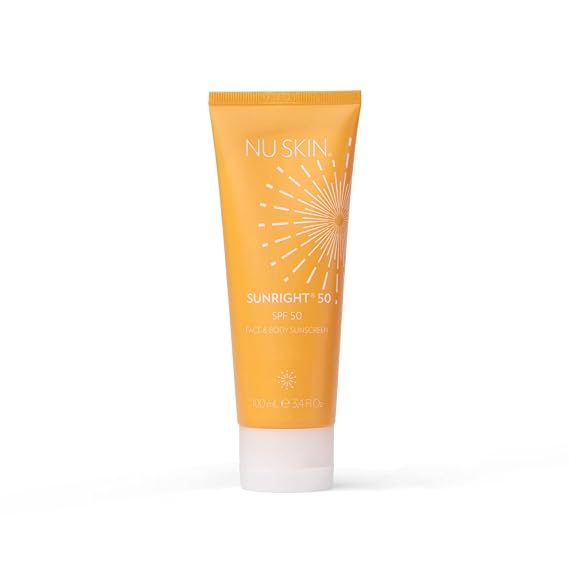 Nu Skin Sunright Face & Body Sunscreen SPF 50 | Broad-Spectrum UVA/UVB Protection | Non-Greasy & Water-Resistant Formula | Antioxidant-Infused | 3.4 fl. oz.