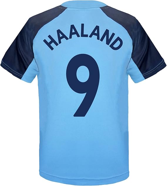 Manchester City Football Club Official Gift Boys Poly Training Kit T-Shirt