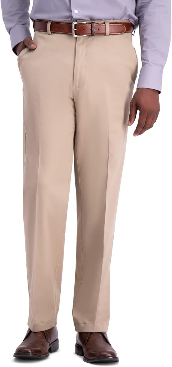 Haggar Men's Work to Weekend Classic Fit Flat Front & Pleat Regular and Big and Tall Sizes