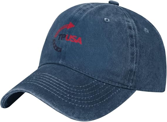 RIP Charlie Kirk Hat TPUSA Turning Point USA Hat TPUSA Baseball Cap for Men and Women Adjustable Golf Dad Hats Navy Blue