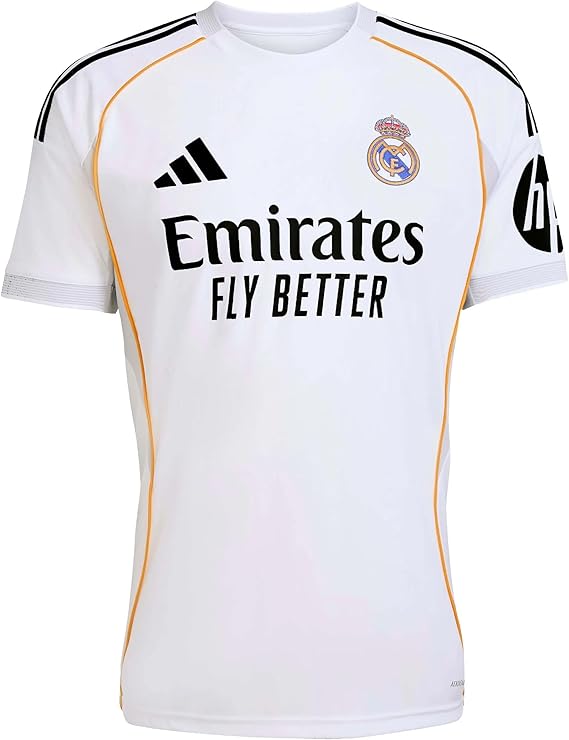 adidas Vini Jr. Real Madrid 25/26 Home Jersey w/ Champions League Patches (White)