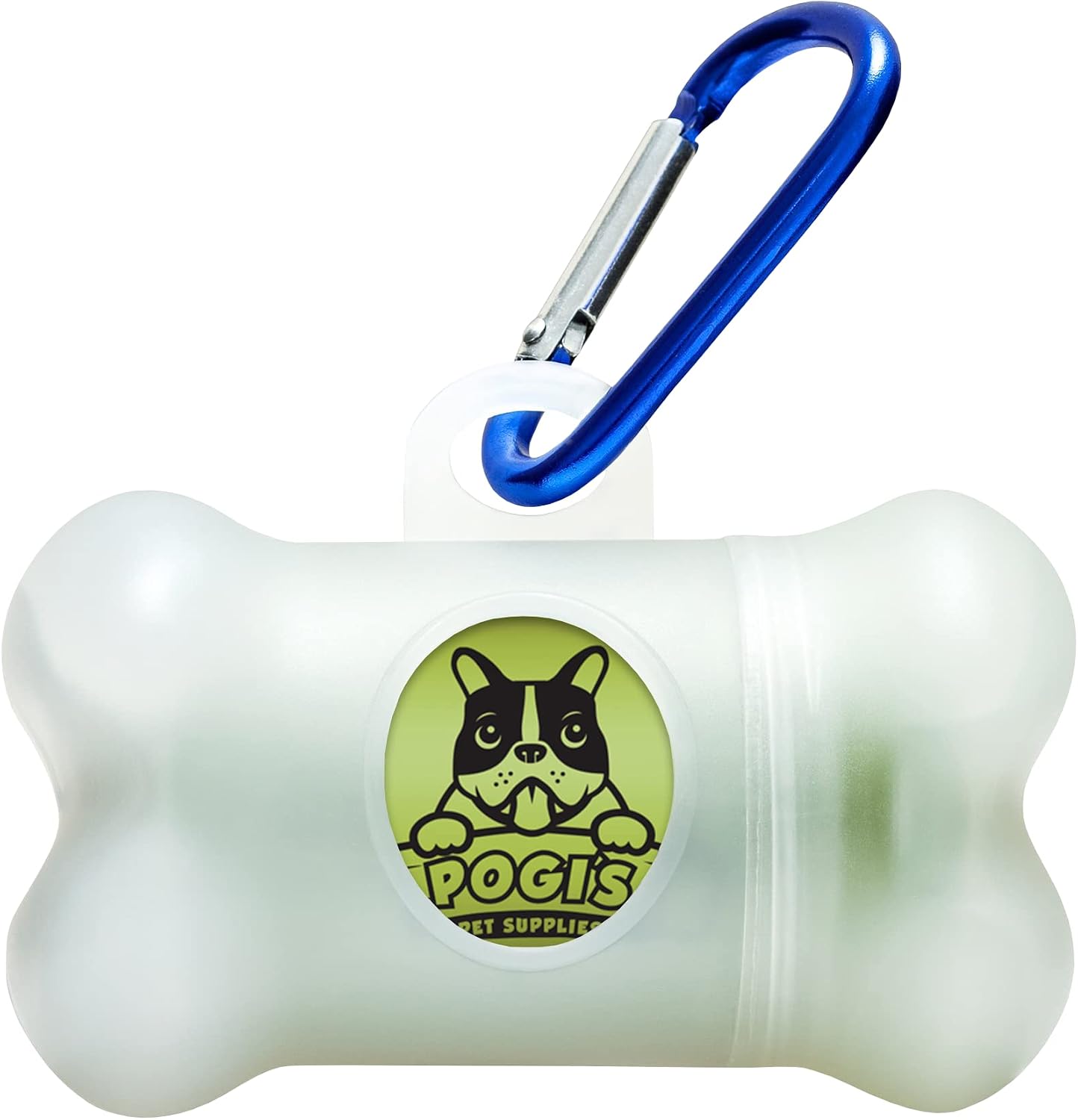Pogi's Dog Poo Bag Holder with Metal Carabiner Clip - Includes 1 Dog Poo Bag Dispenser for Leads & 15 Plant-based Poo Bags for Dogs