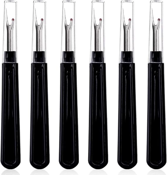 Seam Ripper, 6PCS Seam Rippers for Sewing, Black Stitch Remover Tool
