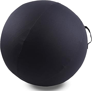 65cm Exercise Ball Chair Cover, Pilates Yoga Ball Cover, Pregnancy Ball Cover, Balance Ball Seat Cover, for Sitting Ball Fitness Ball, Foldable Sitting Balls Fabric Cover