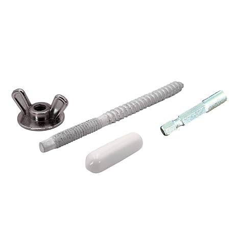 CONFAST 1/4"-20 x 2-1/4" Male Hurricane Anchoring Kit for Storm Panels, Plywood and Metal Panels (25 Sets, 1 Driver, Total 76 Pieces)