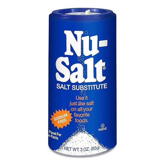 Nu-Salt Sodium-Free Salt Substitute, 3oz Shaker Bottle (Pack of 1) | Potassium Chloride Table Salt Alternative, Vegan, Good for Chips, Pretzels, French Fries, and Popcorn Seasoning