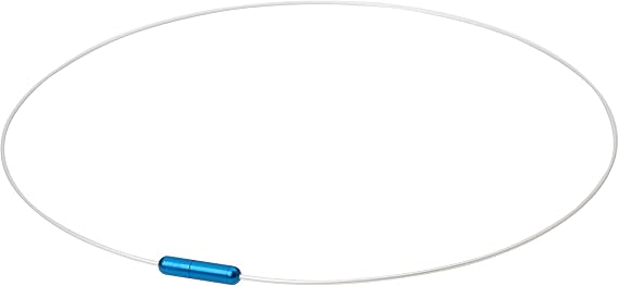 Phiten Titanium Wire Air Necklace, White/Blue, 20"