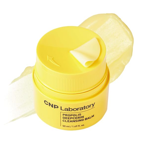 CNP Propolis Deepcerin Cleansing Balm, 1.69 fl.oz. | Soft Grinding Makeup Remover Balm, Buttery & Milky Texture, For Dry & Sensitive Skin, Korean Skincare
