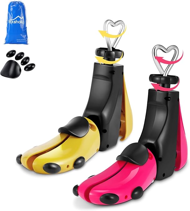 Shoe Stretcher Men Women, 4-Way Boot Stretcher Stretch Width & Length, Shoe Tree Adjustable Leather Boot Widener Stretcher for Wide Feets