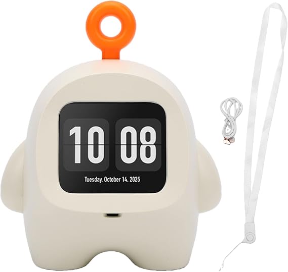 Fabater AI Desk Robot, Interactive AI Robot Pet with Personality, Smart Dialogue Chatting, Desktop Companion for Kids with 37 Languages, Tech & Gadget Girls & Boys (White)