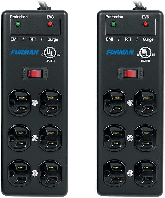 Furman SS-6B-PRO 15' 6-Outlet Surge Protector (2-Pack) Bundle
