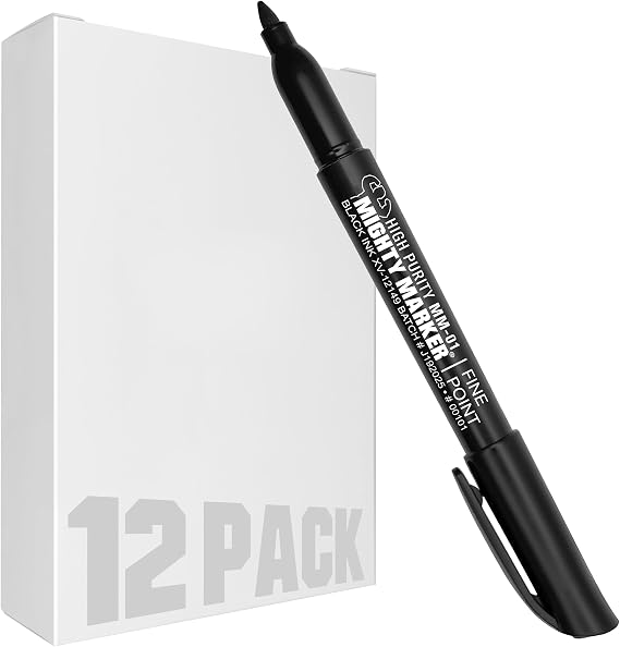 High Purity MM-01 Marker Lab Tested, Low Corrosive, Low Chloride, Low Halogen Includes CoC, Lab Analysis & SDS Aerospace, Aviation, Nuclear Manufactured in USA (Black)
