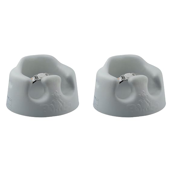 Bumbo 2-Pack Baby Floor Seat, Soft and Supportive Booster Chair with 3-Point Harness, Monsoon