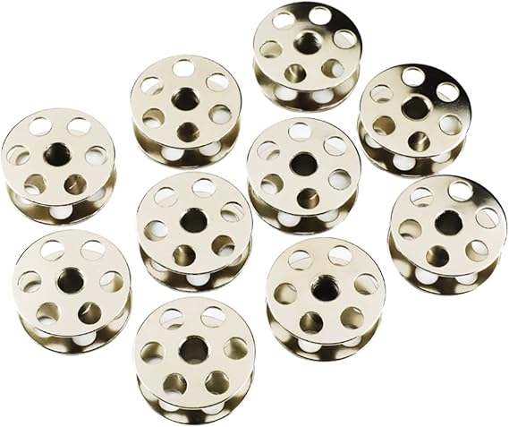 Blooy - 10 PCS B9117-563-000 Large Capacity Metal Bobbin Fit JUKI LU-563,1508,1510,1560,LH-1182,3188, 3578A, Brother B872, B875, DN-260-22, DN-265-22