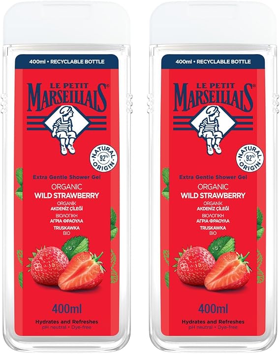 Le Petit Marseillais LPM Duş Jeli Akdeniz Çileği 400 ml 1+1 Set