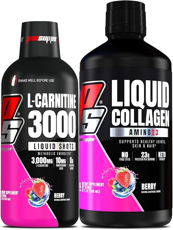 ProSupps L-Carnitine 3000 Liquid Shots, Dr. Jekyll Preworkout Powder Bundle