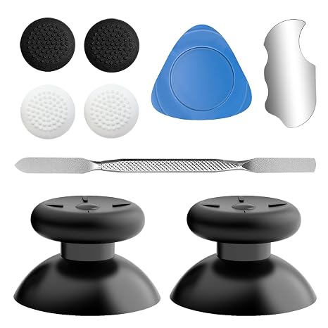 Replacement Kit for Meta Quest 2 Controller/for Oculus Quest 2 Controller(9 in one),Repair Accessories for Oculus Quest 2 Controller,Includes Thumbsticks, Caps, Triangle Tool, and Pry Bar