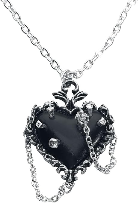 Alchemy Witch Heart Necklace England Malevolent blackguard love Thorns pins