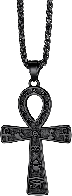 Richsteel Stainless Steel Ankh Cross Pendant Necklace