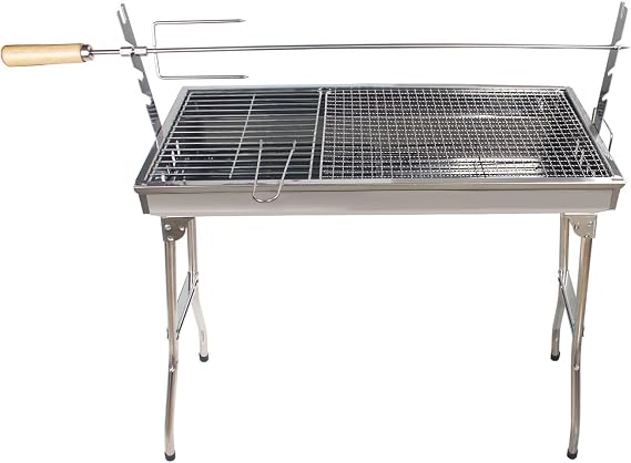 Portable Stainless Steel Grill for Home Charcoal Grills and Outdoor Folding Grills are perfect for traveling, outdoor cooking and grilling, camping, picnics, patios, and backyards.