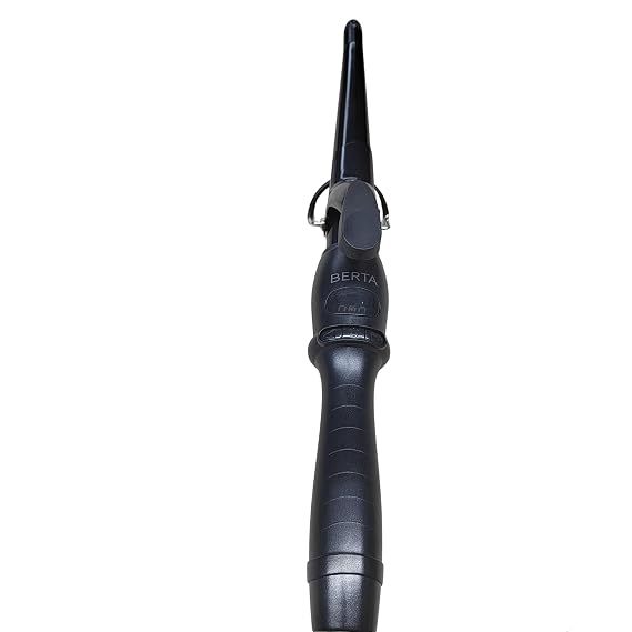 BERTA 3IN1 Hair Brush Iron, Tourmaline Ceramic Flat Iron, Curling Iron Roll Brush, Negative Ionic Hot Brush Anti Scald Curler, Dual Voltage & Auto Shut Off