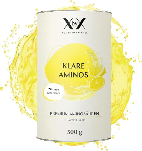 XbyX Clear Aminos Lemon EAA Powder Premium Amino Acids Complex High Dose Protein Dietary Supplement Muscle Building ¹ Vegan & Lactose Free Low Calorie & No Added Sugar 300 g 30 Servings