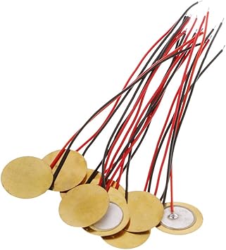 10 Pcs Piezoelectric Piezo Ceramic Wafer Plate Dia 15mm For Buzzer Loudspeaker